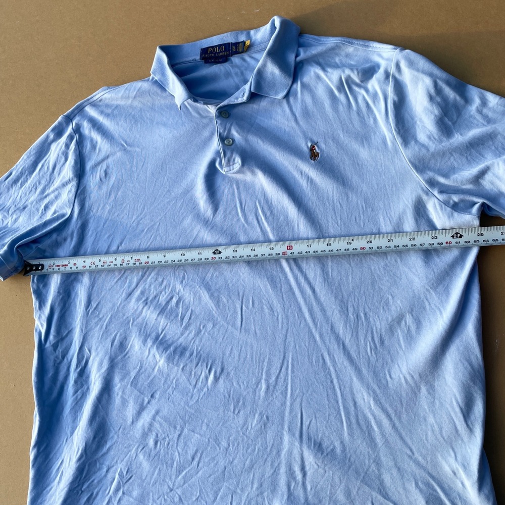 Polo Ralph Lauren Shirt Mens XL Blue Casual Classic Fit Cotton Pony Short Sleeve - Picture 6 of 8
